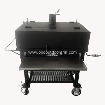 Outdoor Smokers Adjustable Charcoal Grill with flat top